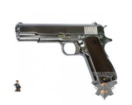 Страйкбольный пистолет M1911 A1, металл, хром