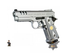 Страйкбольный пистолет Hi-CAPA 3.8, металл, хром