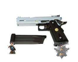 Страйкбольный пистолет Hi-CAPA DRAGON Type B, металл, хром