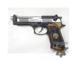 Страйкбольный пистолет Beretta M9 (silver/black)