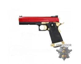 Пистолет AW Custom HX10 Hi-Capa Competition Grade Gas Blowback Pistol - Gold / Red