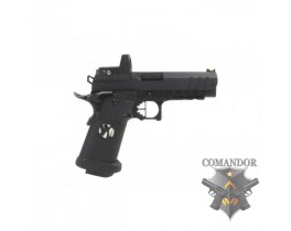 Пистолет AW Custom HX26 Hi-Capa with Docter Gas Blowback Pistol - Black