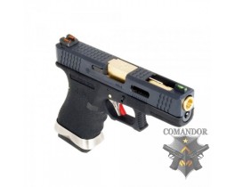 Пистолет WE Glock 19 T1 (gold barrel/black frame)