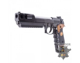 Пистолет WE Beretta BioHazard M92 Extended/Comp version – Auto-only (Brown grip)