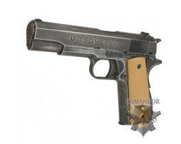 Пистолет AW Custom Full Metal Custom "Molon Labe" Weathered 1911A1 - Desert grip